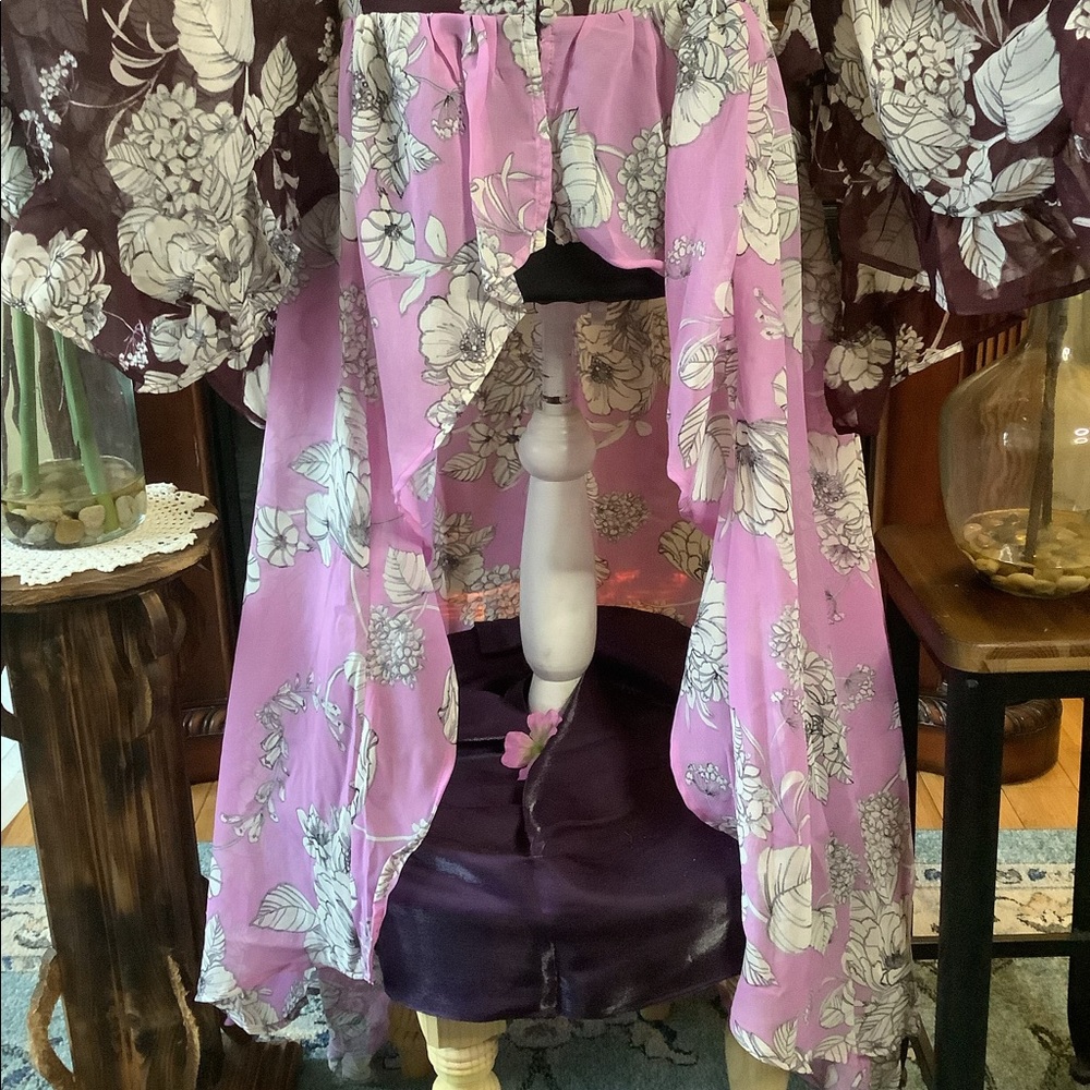 LOWEST🌺 NWT live for truth 1X BOHO FLORAL HIGH LOW TUNIC TOP - Picture 9 of 11